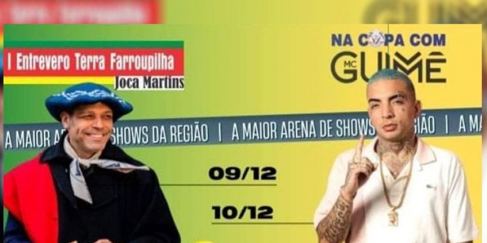 Joca Martins e MC Guimê na inauguração do Verdes Campos Lazer & Eventos