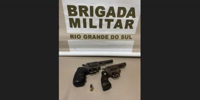 Armas e munição são apreendidas em via pública em São Lourenço do Sul