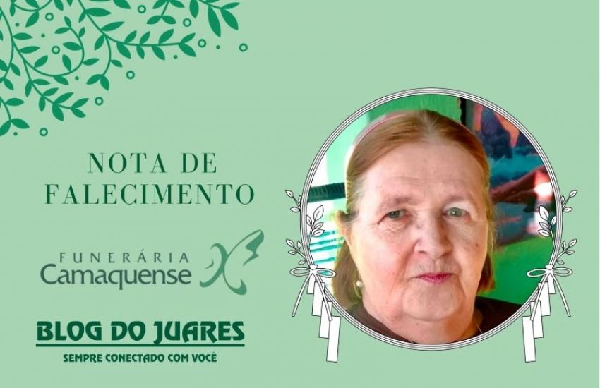 OBITUÁRIO: Nota de Falecimento de Maria Laurena Jaskulska Bernardes com 76 anos 
