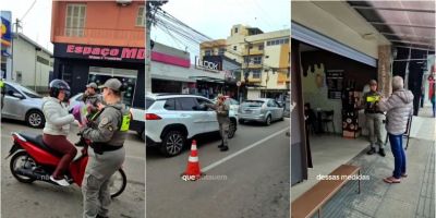 Brigada Militar promove ação de conscientização contra a violência à mulher em Camaquã