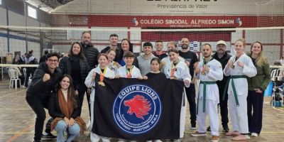 Equipe Lions representa Camaquã na Copa Treme Terra de Taekwondo, em Pelotas