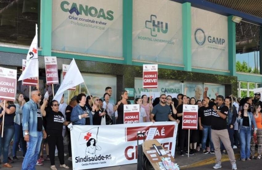 Trabalhadores da saúde de Canoas fazem protestos nos hospitais 