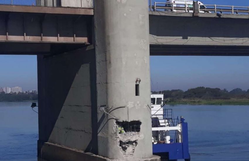 Içamento do vão móvel da ponte do Guaíba está suspenso após acidente 