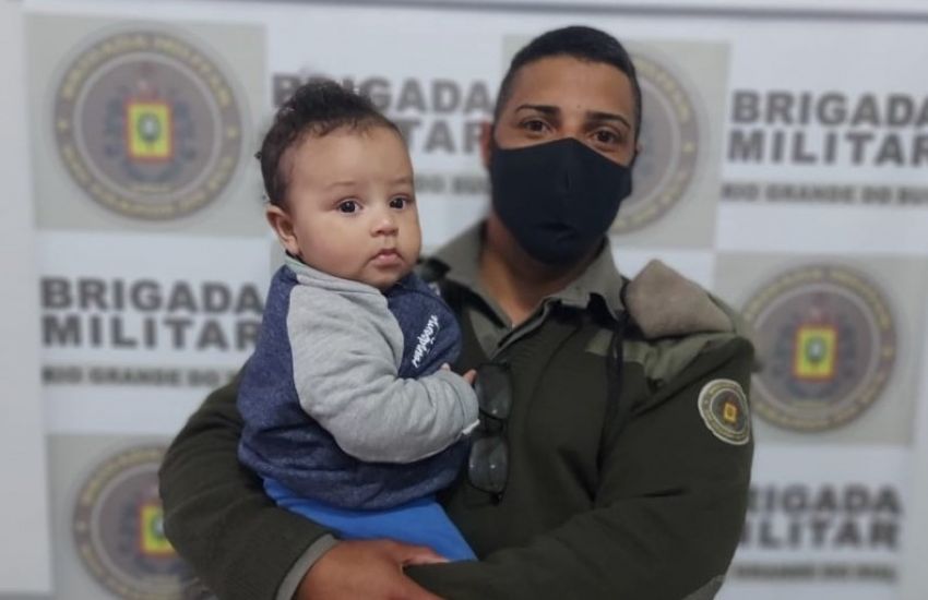Brigada Militar salva bebê engasgado com medicamento no RS 