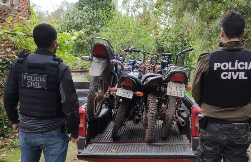 Polícia Civil apreende motos adulteradas que seriam utilizadas na prática de crimes no Sul do RS 
