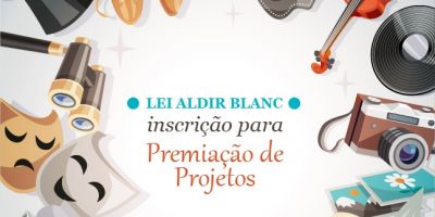 Abertas inscrições para premiação de projetos por meio da Lei Aldir Blanc em São Lourenço do Sul