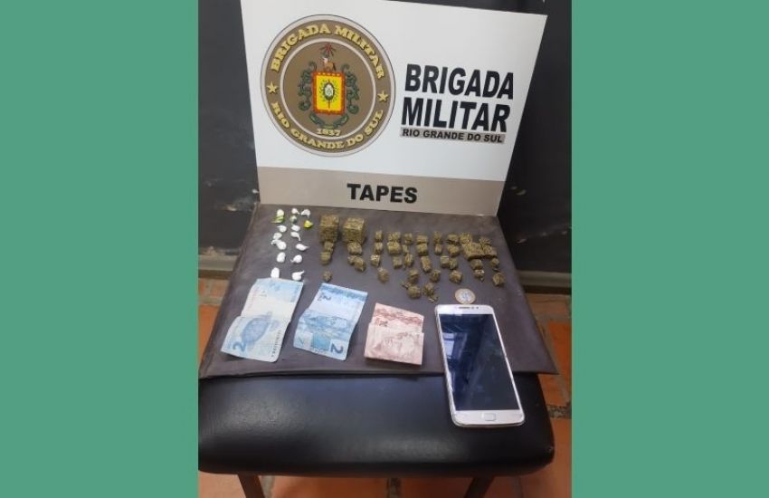 Brigada Militar prende mulher por tráfico de drogas em Tapes 