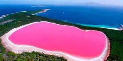 VÍDEO: drone flagra redemoinho gigante e lago rosa na Austrália