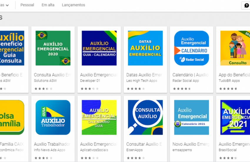 CUIDADO! app falso do auxílio emergencial pode roubar seus dados na Play Store 
