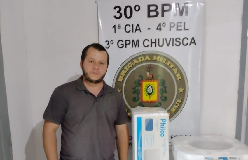Brigada Militar de Chuvisca recebe doação de ar-condicionado 