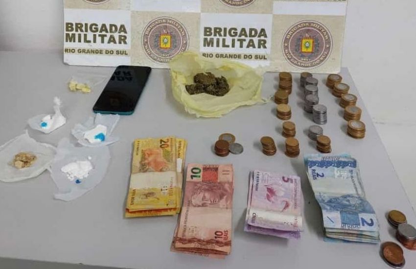 Traficante é preso portando várias porções de drogas em São Lourenço do Sul 