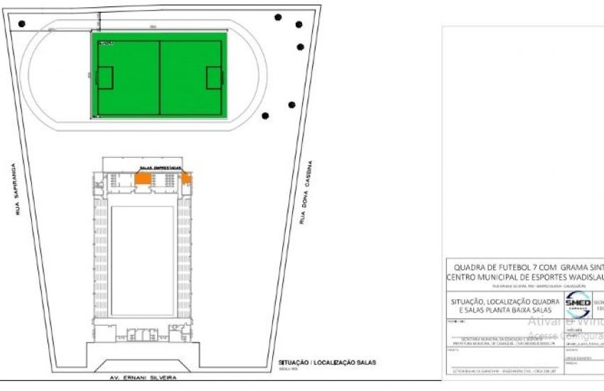 Quadra de “Futebol 7” será construída ao lado do Ginásio Municipal de Camaquã 