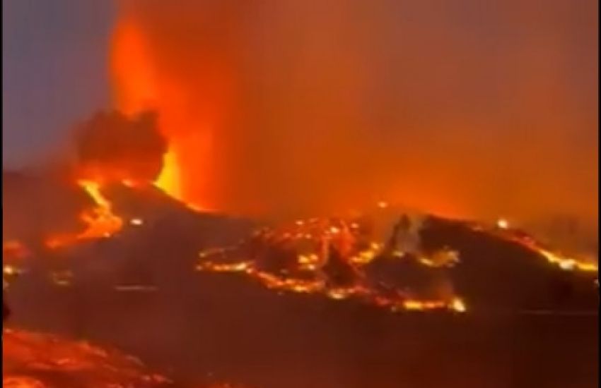 Erupção de vulcão em ilha de La Palma provoca fugas e destrói casas 