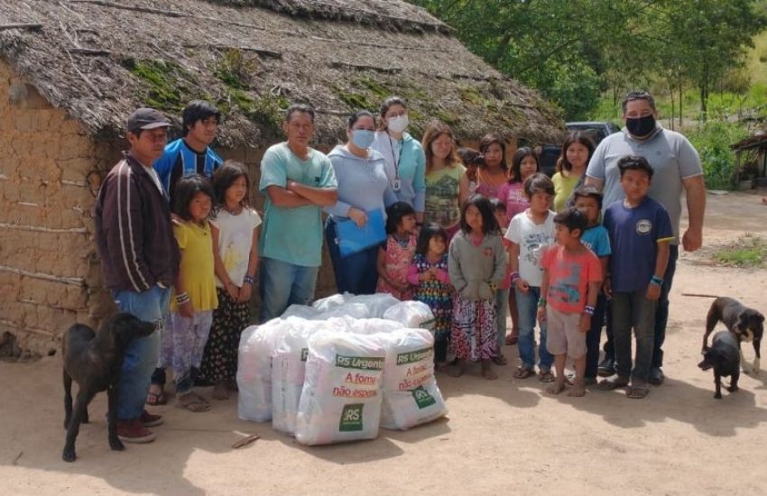 Secretaria do Desenvolvimento Social realiza entrega de cestas básicas para aldeias indígenas em Camaquã 