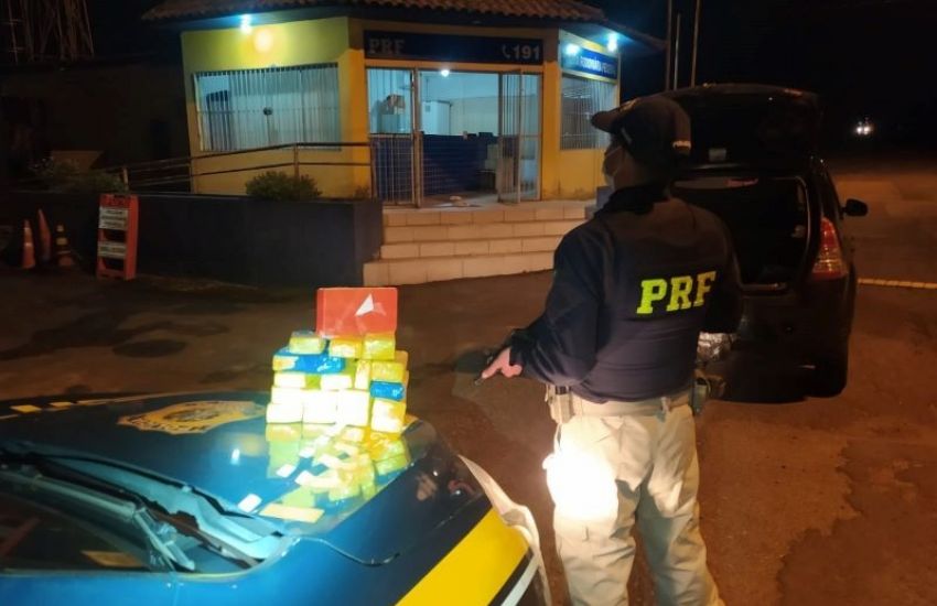 PRF prende motorista com maconha e cocaína na BR-290 em Pantano Grande  