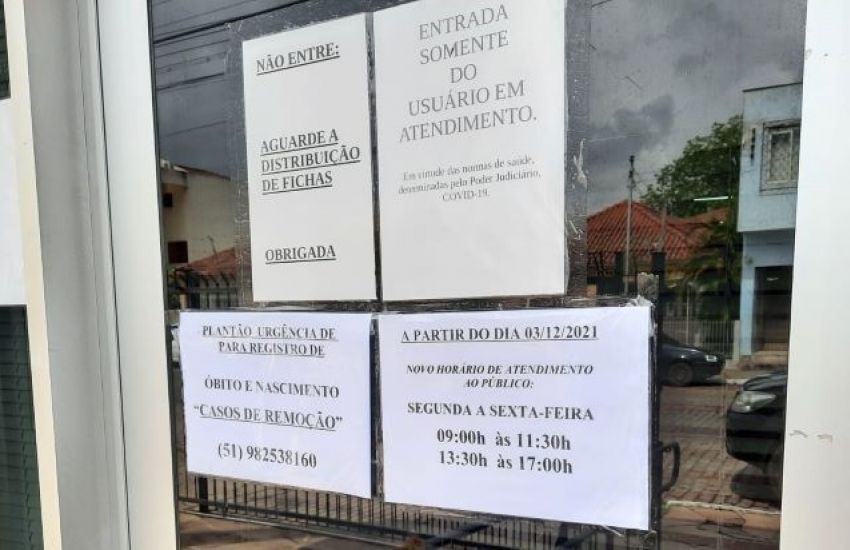 Cartório de Registro Civil de Camaquã conta com novo horário de atendimento 