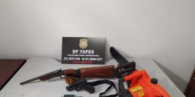 Polícia Civil prende homem por receptação e posse ilegal de arma em Tapes
