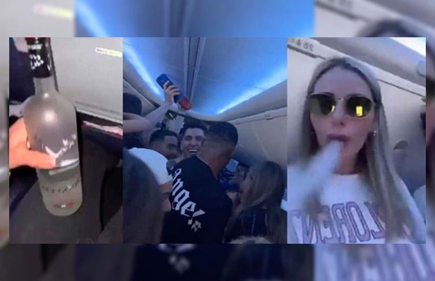 Influencers sem máscara causam tumulto em avião 