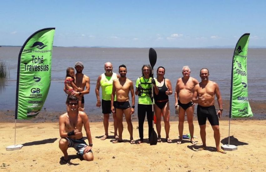 Projeto Nadando Pelos Cartões Postais promove Desafio a Nado Praia das Garças no Lago Guaíba    