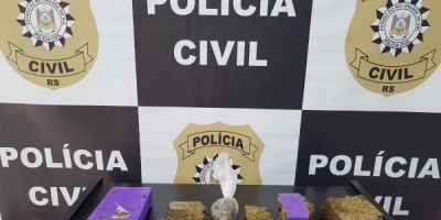 Polícia Civil apreende drogas em residência de investigado por tráfico em Barra do Ribeiro