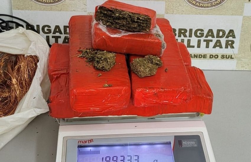 Homem é preso com 2 kg de maconha em São Lourenço do Sul 