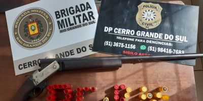Homem é preso por posse irregular de arma em Cerro Grande do Sul