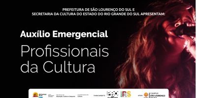 Lançada 3ª chamada para o Auxílio aos Profissionais da Cultura de São Lourenço do Sul