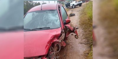Grave acidente entre moto e carro é registrado na ERS-350 em Chuvisca