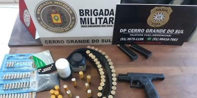 Homem é preso em flagrante por porte ilegal de arma em Cerro Grande do Sul