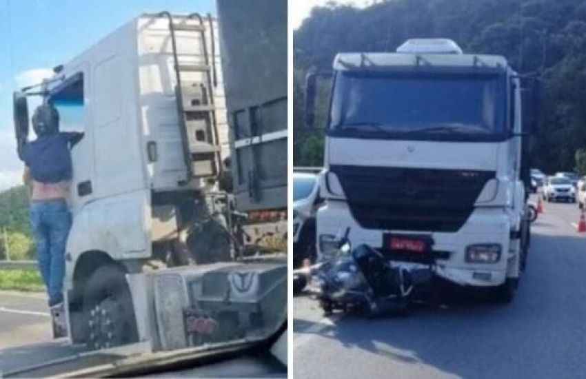 Justiça condena caminhoneiro camaquense que arrastou motocicleta na BR-101 em Santa Catarina 