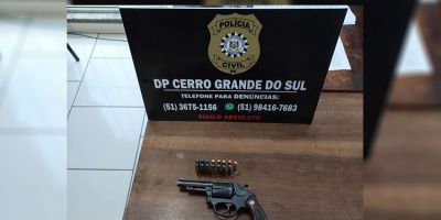 Investigado por violência doméstica é preso por posse ilegal de arma em Cerro Grande do Sul