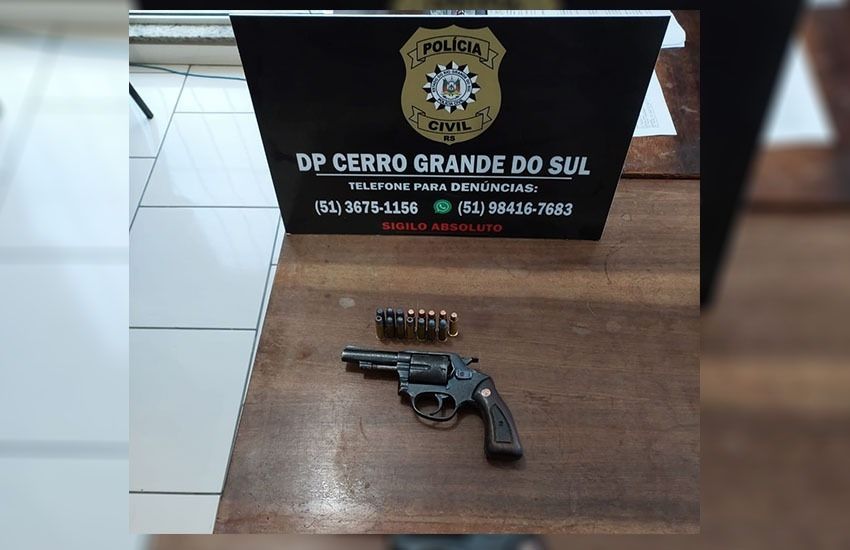 Investigado por violência doméstica é preso por posse ilegal de arma em Cerro Grande do Sul 