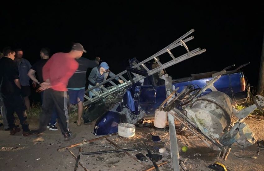 Grave acidente com trator e camionete deixa um morto e feridos na ERS-350 em Chuvisca 