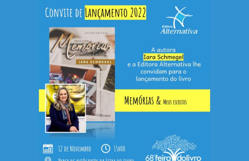Escritora camaquense lança novo livro na Feira do Livro de Porto Alegre 