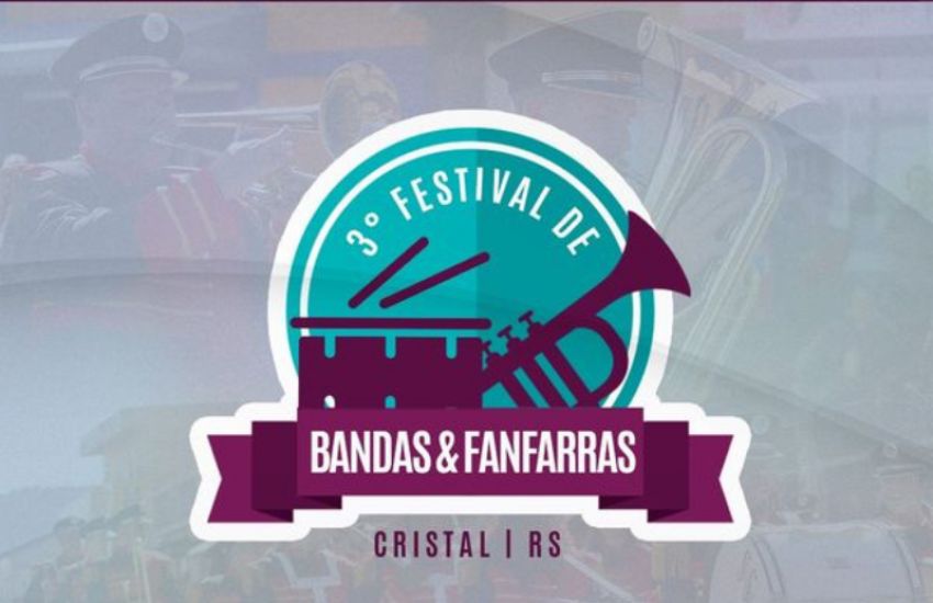 3º Festival de Bandas e Fanfarras de Cristal acontece no próximo domingo 