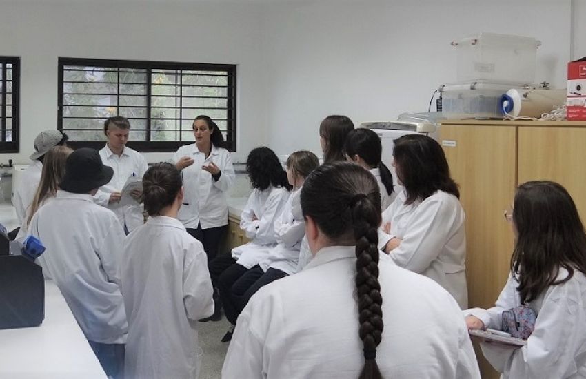 Estudantes de São Lourenço do Sul participam de aula de química ambiental na FURG-SLS 