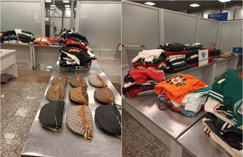 Receita Federal retém 151 peças de roupas no Aeroporto Internacional de Porto Alegre 
