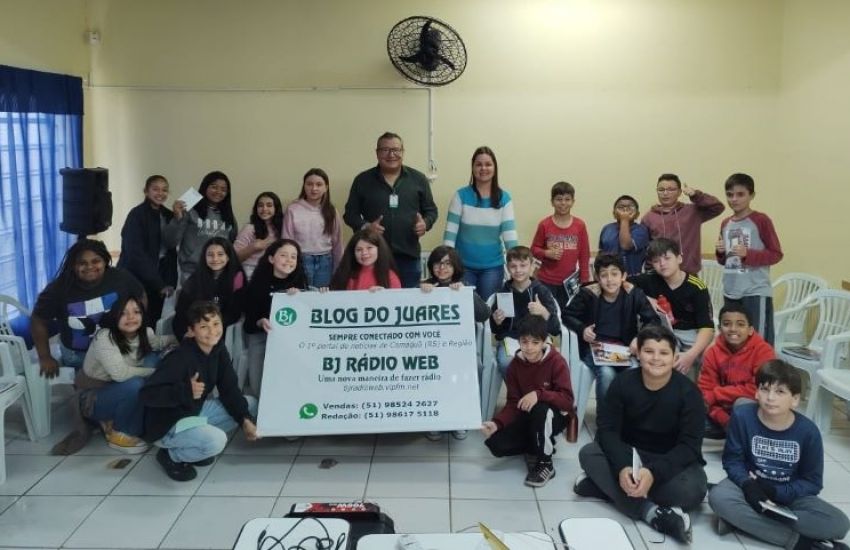 Blog do Juares realiza atividade com alunos da escola João Goulart em Camaquã 