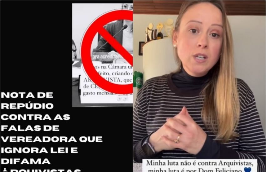 Vereadora de Dom Feliciano é criticada por postagem contrária à criação de cargo de arquivista 