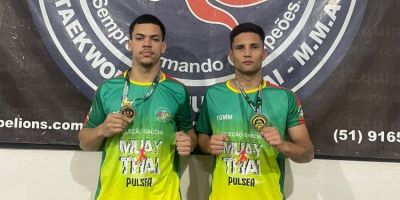 Atletas de Camaquã brilham no Campeonato Brasileiro de Muaythai com medalhas de ouro e bronze