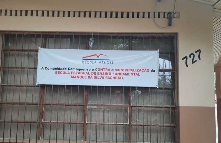 Escola Manoel da Silva Pacheco e comunidade se mobilizam contra municipalização do educandário em Camaquã 