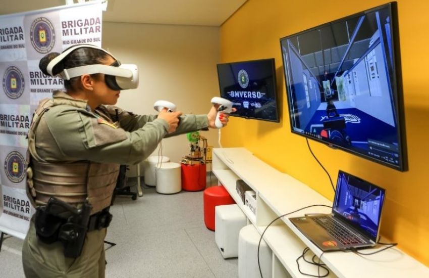 Realidade virtual auxilia no treinamento de policiais militares no Rio Grande do Sul 
