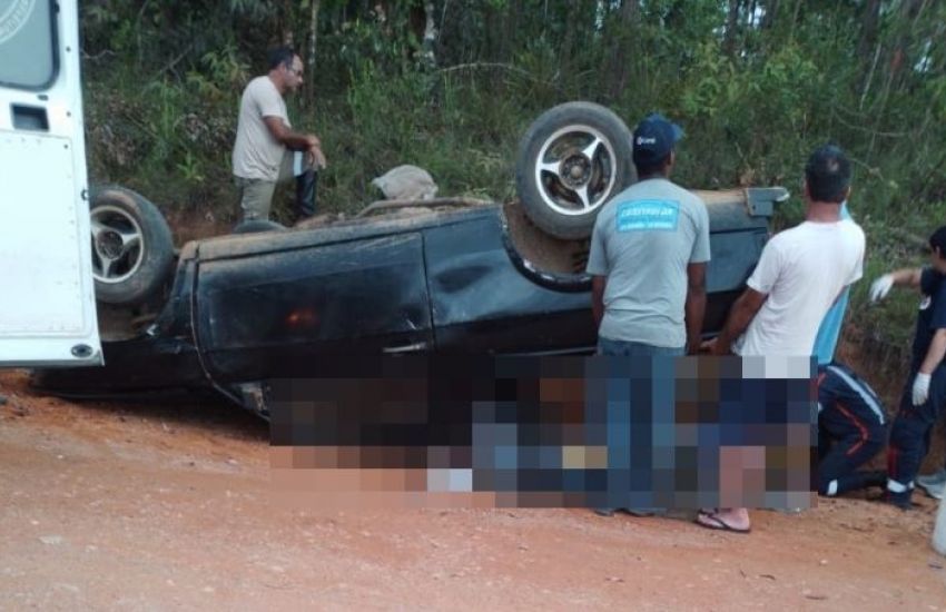 Motorista fica ferido em capotamento no interior de Camaquã 