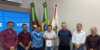 Executivo firma parceria para apoiar Velez Camaquã em disputa de Campeonato Estadual de futsal