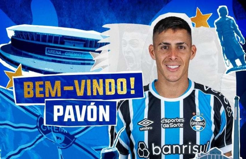 Grêmio anuncia a contratação do atacante argentino Pavón, ex-Atlético-MG 