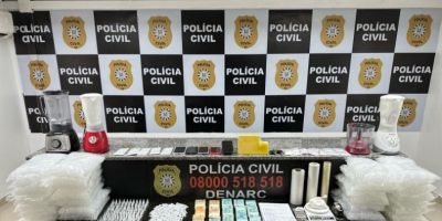 Polícia Civil descobre laboratório de produção de drogas na divisa de Porto Alegre com Viamão