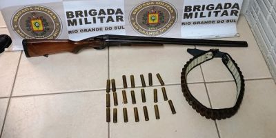 Homem é preso por porte irregular de arma após disparos em propriedade rural em Camaquã