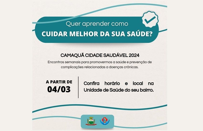 Projeto Camaquã Cidade Saudável 2024 inicia na próxima segunda-feira (4) 