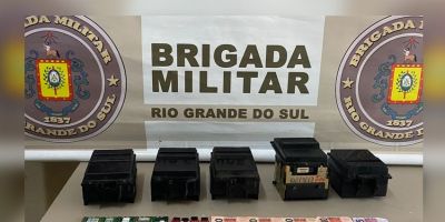Brigada Militar apreende máquinas caça-níqueis em bar de São Lourenço do Sul