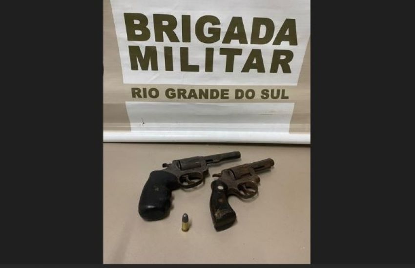 Armas e munição são apreendidas em via pública em São Lourenço do Sul 